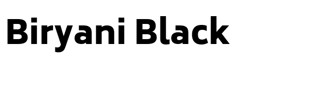 Biryani Black font preview