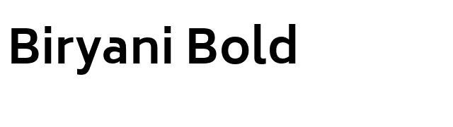 Biryani Bold font preview