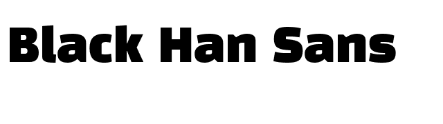 Black Han Sans font preview