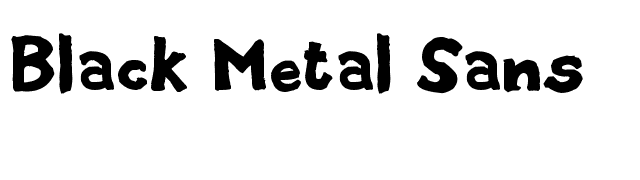 Black Metal Sans font preview