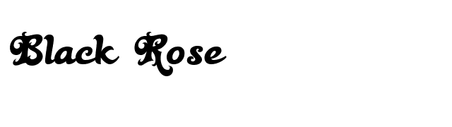 Black Rose font preview