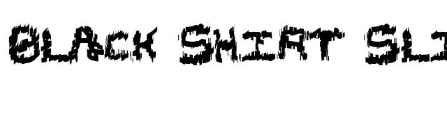 Black Shirt Slime Trail font preview