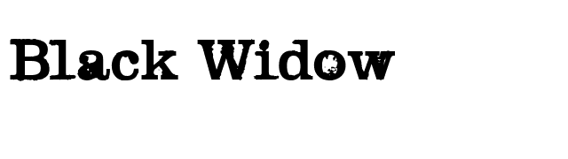 Black Widow font preview