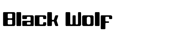 Black Wolf font preview