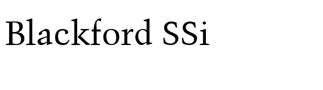 Blackford SSi font preview