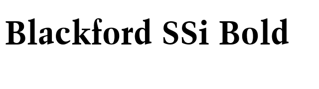 Blackford SSi Bold font preview