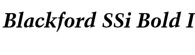 Blackford SSi Bold Italic font preview