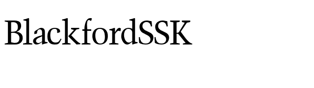 BlackfordSSK font preview