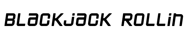 Blackjack Rollin font preview