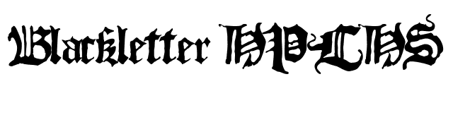 Blackletter HPLHS font preview