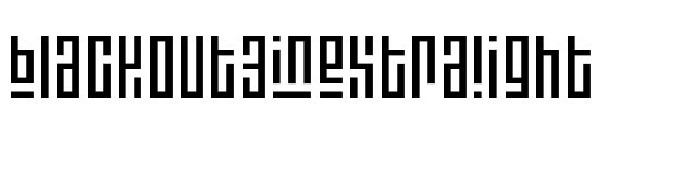 Blackout3-ExtraLight font preview