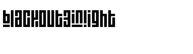 Blackout3-Light font preview