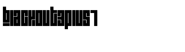 Blackout3plus1 font preview