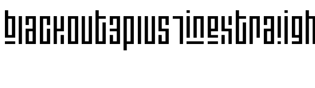 Blackout3plus1-ExtraLight font preview