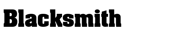 Blacksmith font preview