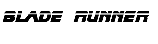 Blade Runner font preview