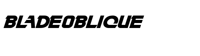 BladeOblique font preview