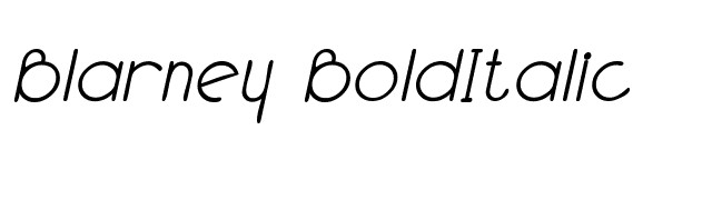 Blarney BoldItalic font preview