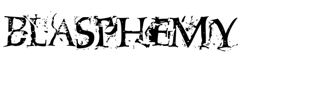 Blasphemy font preview