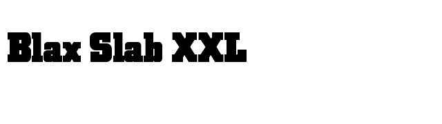 Blax Slab XXL font preview