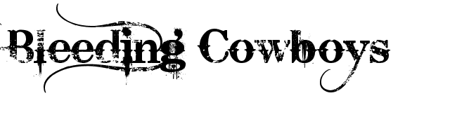 bleeding cowboy font