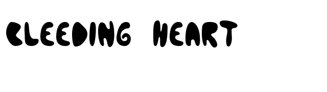 Bleeding Heart font preview