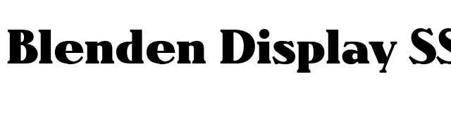 Blenden Display SSi font preview