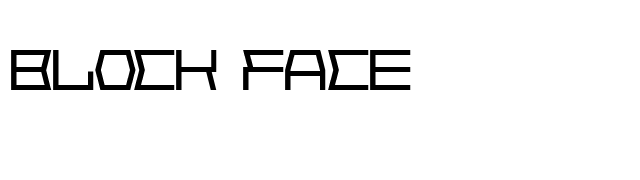 Block Face font preview