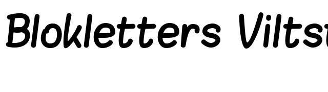 Blokletters Viltstift font preview