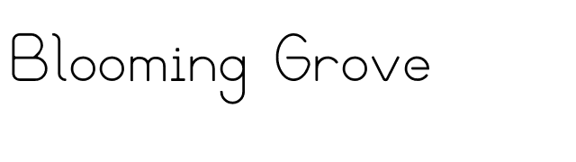 Blooming Grove font preview