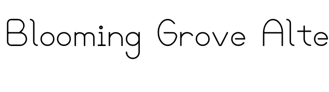 Blooming Grove Alternate font preview