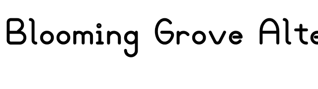 Blooming Grove Alternate Bold font preview