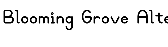 Blooming Grove Alternate Bold OTF font preview