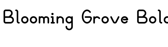 Blooming Grove Bold font preview