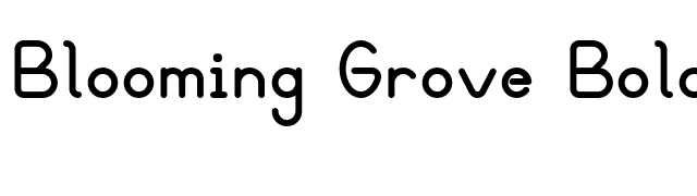 Blooming Grove Bold OTF font preview