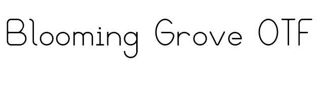 Blooming Grove OTF font preview