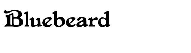 Bluebeard font preview