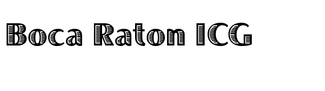 Boca Raton ICG font preview