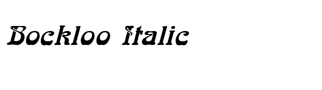 Bockloo Italic font preview