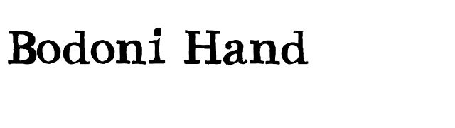 Bodoni Hand font preview