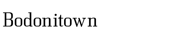 Bodonitown font preview