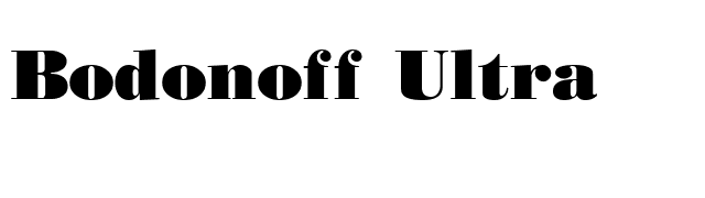 Bodonoff Ultra font preview