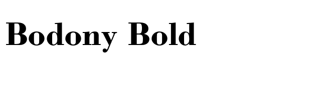 Bodony Bold font preview