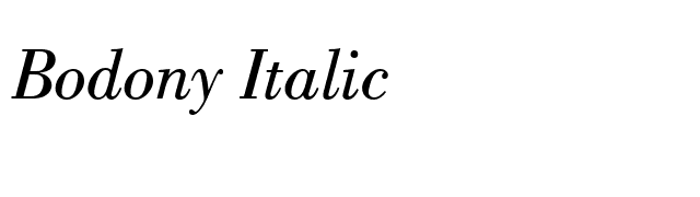 Bodony Italic font preview