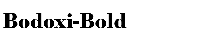 Bodoxi-Bold font preview