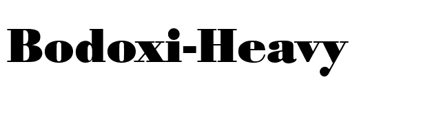 Bodoxi-Heavy font preview