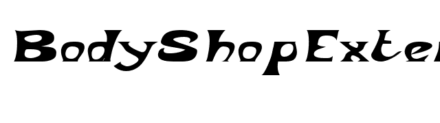 BodyShopExtended Oblique font preview