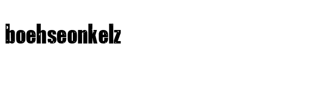 boehseonkelz font preview