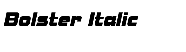 Bolster Italic font preview