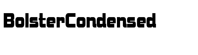 BolsterCondensed font preview